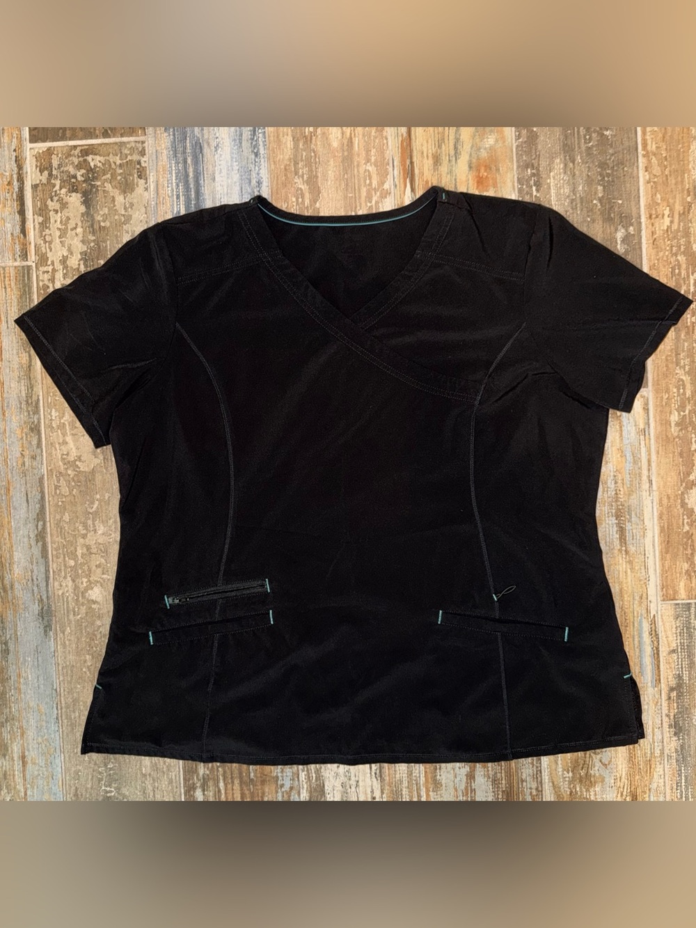 #0034 Women’s Scrubstar Top - Black XL